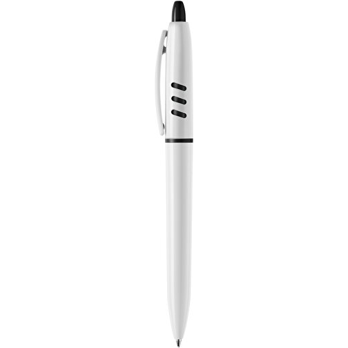 Kugelschreiber S30 Hardcolour , weiß / schwarz, ABS, 13,80cm (Höhe), Bild 1