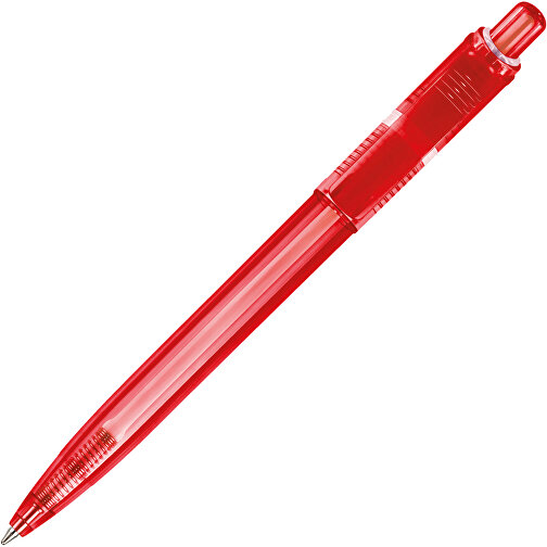 Kugelschreiber Ducal Clear Transparent , transparent rot, ABS, 13,80cm (Länge), Bild 1