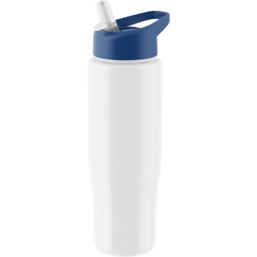 H2O Active® Tempo 700 Ml Sportflasche Mit Ausgussdeckel , weiß / blau, PET-Kunststoff, PP-Kunststoff, 23,90cm (Höhe), Bild 1