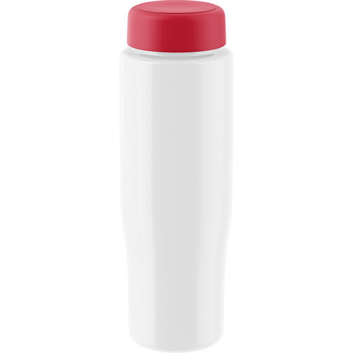 H2O Active® Tempo 700 Ml Sportflasche Mit Drehdeckel , weiß / rot, 30% PP-Kunststoff, 70% PET-Kunststoff, 22,00cm (Höhe), Bild 1