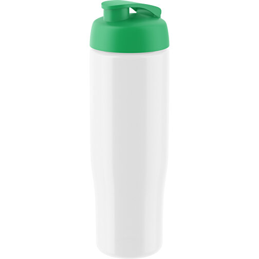 H2O Active® Tempo 700 Ml Sportflasche Mit Klappdeckel , weiß / grün, PET und PP-Kunststoff, 23,90cm (Höhe), Bild 1
