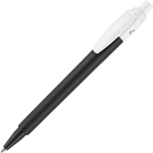 Kugelschreiber Baron 03 Colour Recycled Hardcolour , schwarz / weiss, Recycled ABS, 13,40cm (Länge), Bild 1