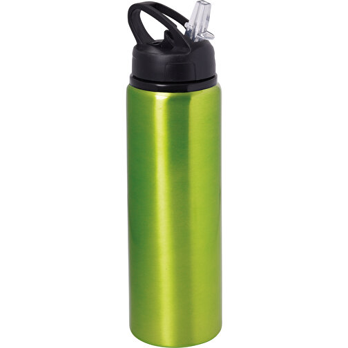 Aluminium-Trinkflasche SPORTY TRANSIT , grün, Aluminium / Kunststoff / Silikon, 23,50cm (Höhe), Bild 1