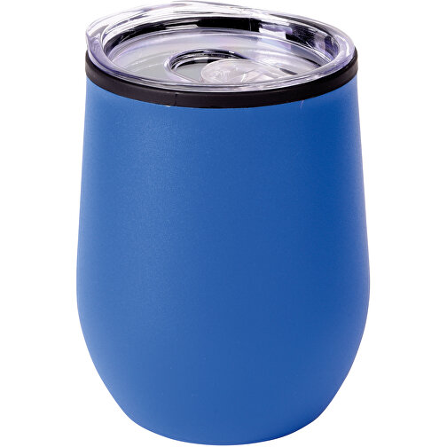 Isolierbecher BOWLY , blau, Edelstahl / Kunststoff / Silikon, 11,20cm (Höhe), Bild 1