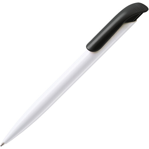 Kugelschreiber Modell Atlas Hardcolour , weiss / schwarz, ABS, 14,70cm (Länge), Bild 1