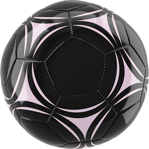 Fußball Gold 32-Panel-Promotionball - Individuell Bedruckt , schwarz / zartrosa, PU/PVC, 3-lagig, , Bild 1