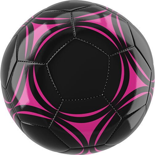Fußball Gold 32-Panel-Promotionball - Individuell Bedruckt , schwarz / pink, PU/PVC, 3-lagig, , Bild 1