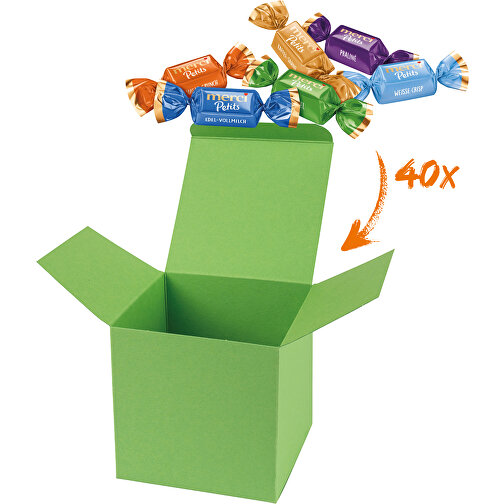 Color Merci Medi-Box - Hellgrün , Storck, hellgrün, Pappe, 9,00cm x 9,00cm x 9,00cm (Länge x Höhe x Breite), Bild 1