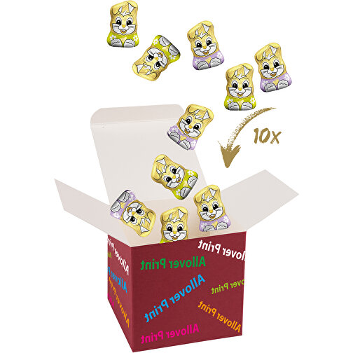 ColorBox Mini Gold Bunny - Druck All-Over , mehrfarbig, Pappe, 5,50cm x 5,50cm x 5,50cm (Länge x Höhe x Breite), Bild 1