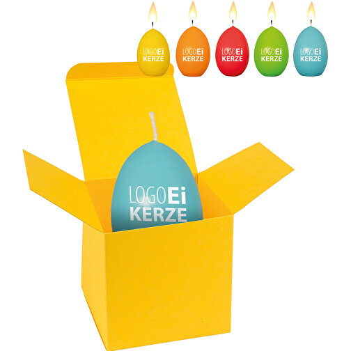 ColorBox LogoEi Kerze - Gelb , gelb, Pappe, 5,50cm x 5,50cm x 5,50cm (Länge x Höhe x Breite), Bild 1