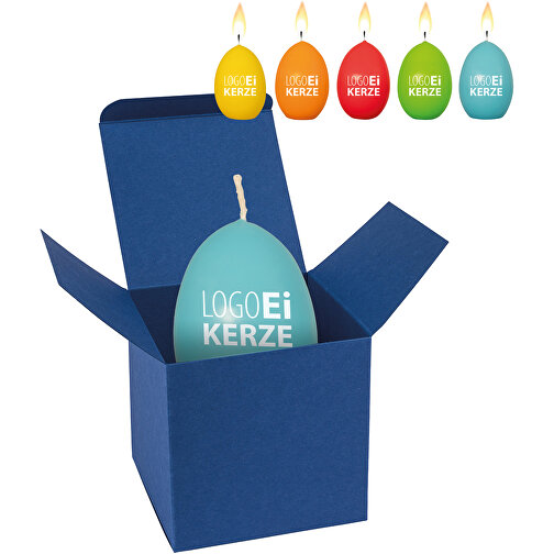 ColorBox LogoEi Kerze - Dunkelblau , dunkelblau, Pappe, 5,50cm x 5,50cm x 5,50cm (Länge x Höhe x Breite), Bild 1