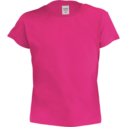 Kinder Farbe T-Shirt Hecom , fuchsie, 100% Baumwolle Ring Spun, Single Jersey 135 g/ m2, 4-5, , Bild 1