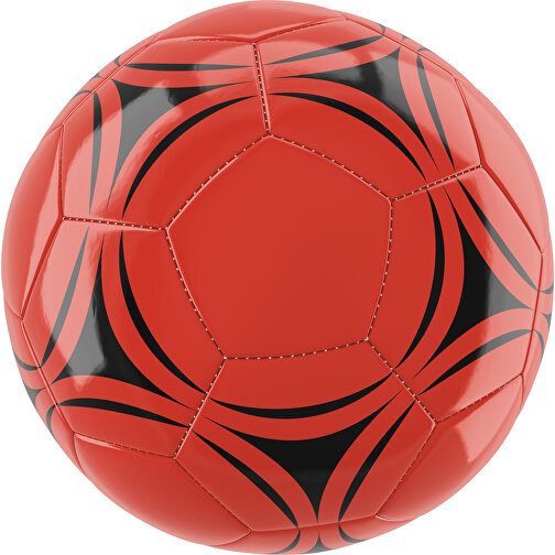 Fußball Gold 32-Panel-Promotionball - Individuell Bedruckt , rot / schwarz, PU/PVC, 3-lagig, , Bild 1