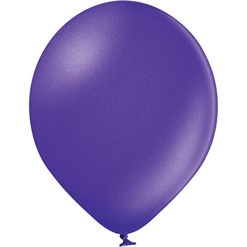 4C-Metallicballons Mit TopQualityPrint , violett, Naturkautschuk, , Bild 1