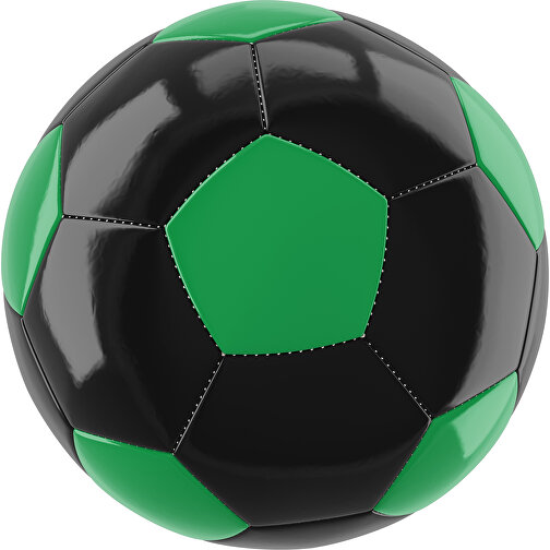 Fußball Gold 32-Panel-Promotionball - Individuell Bedruckt , schwarz / grün, PU/PVC, 3-lagig, , Bild 1