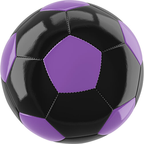 Fußball Gold 32-Panel-Promotionball - Individuell Bedruckt , schwarz / lavendellila, PU/PVC, 3-lagig, , Bild 1