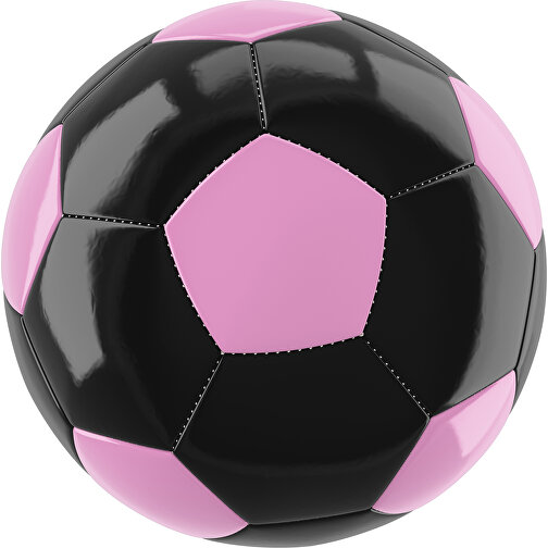 Fußball Gold 32-Panel-Promotionball - Individuell Bedruckt , schwarz / rosa, PU/PVC, 3-lagig, , Bild 1