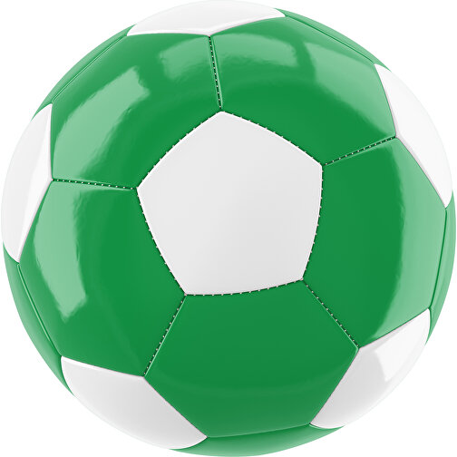 Fußball Gold 32-Panel-Promotionball - Individuell Bedruckt , grün / weiß, PU/PVC, 3-lagig, , Bild 1