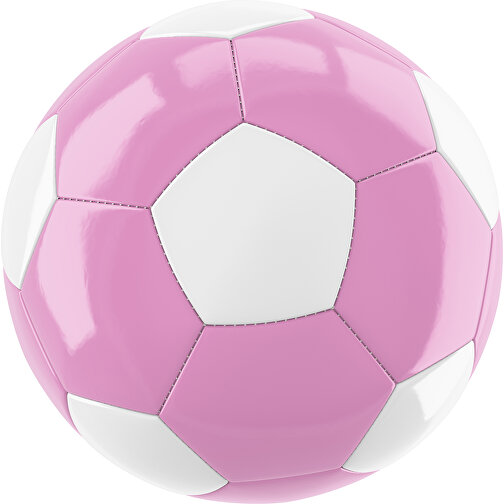 Fußball Gold 32-Panel-Promotionball - Individuell Bedruckt , rosa / weiß, PU/PVC, 3-lagig, , Bild 1