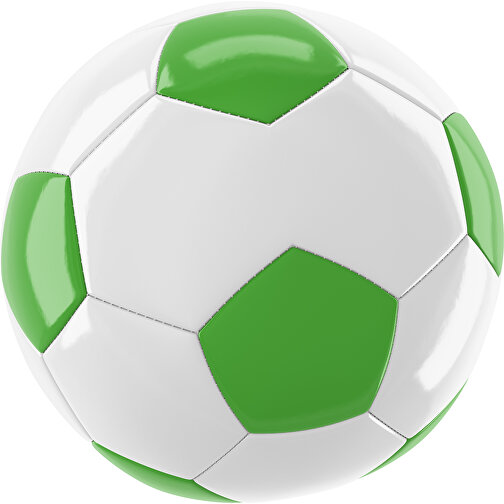Fußball Gold 30-Panel-Promotionball - Individuell Bedruckt , weiß / grasgrün, PU/PVC, 3-lagig, , Bild 1