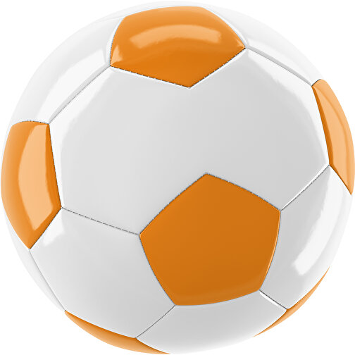 Fußball Gold 30-Panel-Promotionball - Individuell Bedruckt , weiß / gelborange, PU/PVC, 3-lagig, , Bild 1