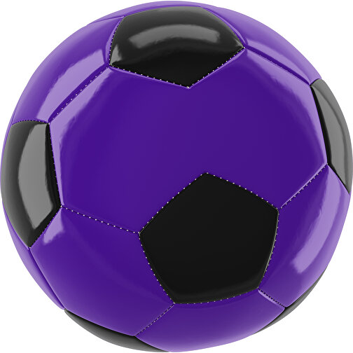 Fußball Gold 30-Panel-Promotionball - Individuell Bedruckt , violett / schwarz, PU/PVC, 3-lagig, , Bild 1