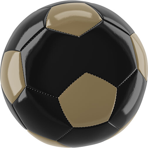 Fußball Gold 30-Panel-Promotionball - Individuell Bedruckt , schwarz / gold, PU/PVC, 3-lagig, , Bild 1