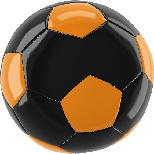 Fußball Gold 30-Panel-Promotionball - Individuell Bedruckt , schwarz / gelborange, PU/PVC, 3-lagig, , Bild 1