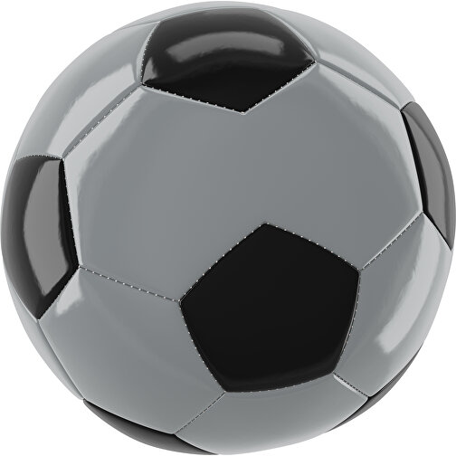 Fußball Gold 30-Panel-Promotionball - Individuell Bedruckt , silber / schwarz, PU/PVC, 3-lagig, , Bild 1
