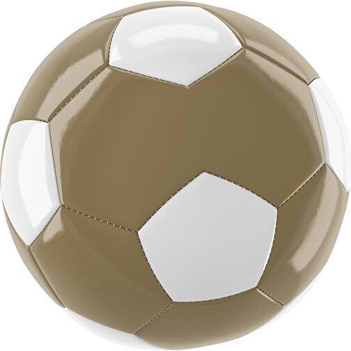 Fußball Gold 30-Panel-Promotionball - Individuell Bedruckt , gold / weiß, PU/PVC, 3-lagig, , Bild 1