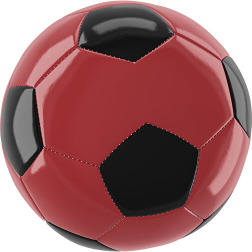Fußball Gold 30-Panel-Promotionball - Individuell Bedruckt , weinrot / schwarz, PU/PVC, 3-lagig, , Bild 1
