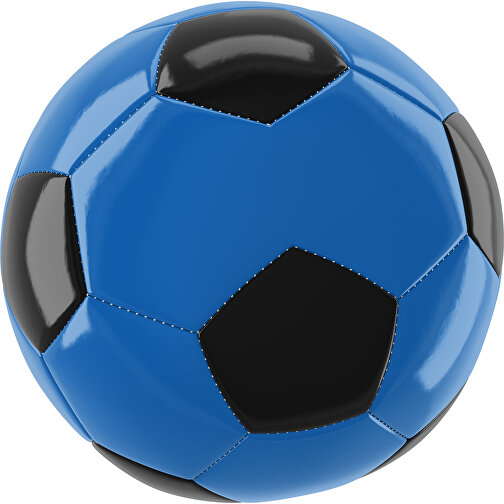 Fußball Gold 30-Panel-Promotionball - Individuell Bedruckt , kobaltblau / schwarz, PU/PVC, 3-lagig, , Bild 1