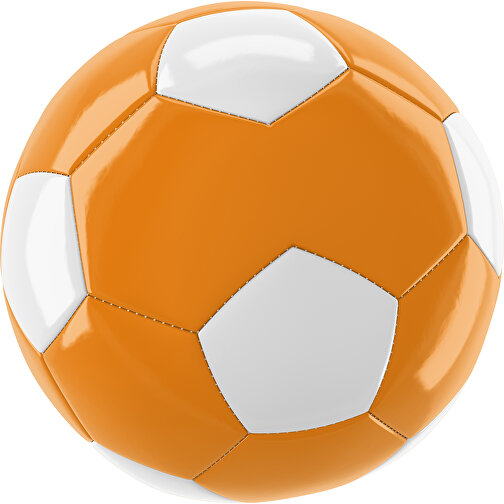 Fußball Gold 30-Panel-Promotionball - Individuell Bedruckt , gelborange / weiß, PU/PVC, 3-lagig, , Bild 1