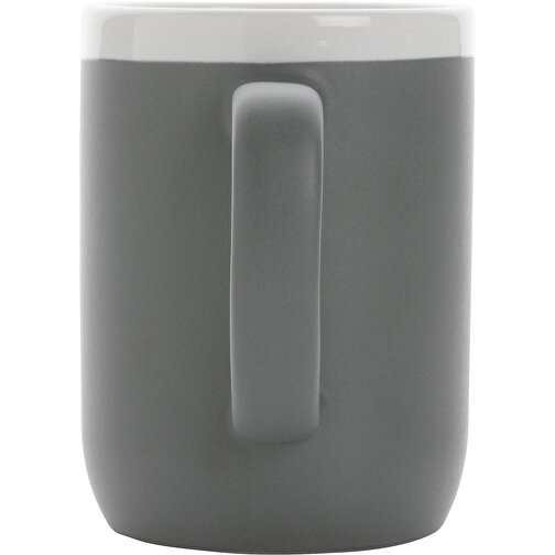 Keramiktasse Mit Weissem Rand, Grau , grau, Keramik, 7,50cm x 10,00cm (Länge x Höhe), Bild 3