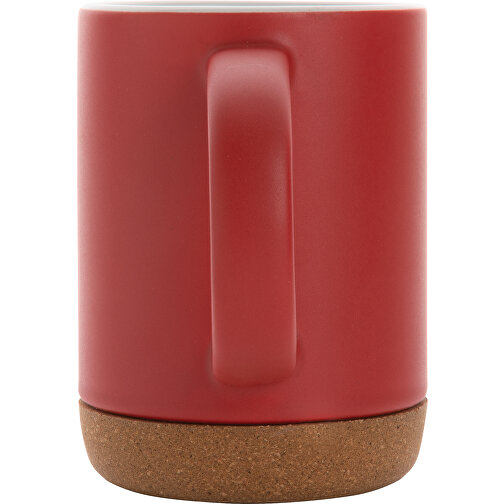 Keramikbecher Mit Korkboden, Rot , rot, Keramik, 7,60cm x 10,50cm (Länge x Höhe), Bild 3