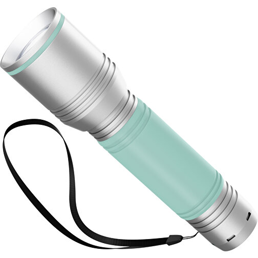 Taschenlampe REEVES MyFLASH 700 , Reeves, silber / mint, Aluminium, Silikon, 130,00cm x 29,00cm x 38,00cm (Länge x Höhe x Breite), Bild 1
