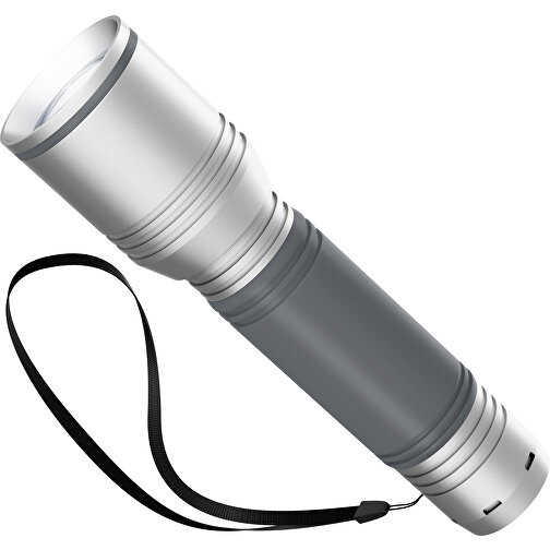 Taschenlampe REEVES MyFLASH 700 , Reeves, silber / dunkelgrau, Aluminium, Silikon, 130,00cm x 29,00cm x 38,00cm (Länge x Höhe x Breite), Bild 1