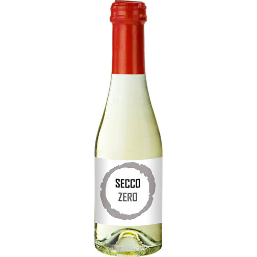 Secco ZERO - Schäumendes Getränk Aus Alkoholfreiem Wein - Flasche Klar , rot, Glas, 5,50cm x 20,00cm x 5,50cm (Länge x Höhe x Breite), Bild 1