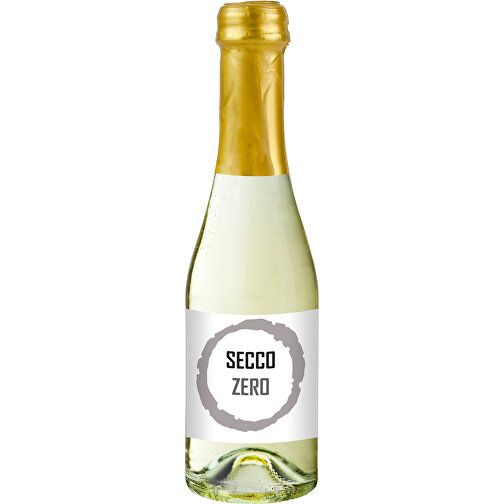 Secco ZERO - Schäumendes Getränk Aus Alkoholfreiem Wein - Flasche Klar , gold, Glas, 5,50cm x 20,00cm x 5,50cm (Länge x Höhe x Breite), Bild 1