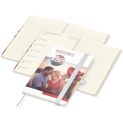 Kalendarz ksiazkowy Match-Hybrid Creme bestseller, Cover-Star polysk, bialy, Obraz 1
