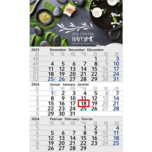 3-månaders kalender Budget 3 bestseller, blå, Bild 1