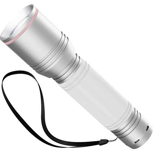 Taschenlampe REEVES MyFLASH 700 , Reeves, silber / weiß / rosa, Aluminium, Silikon, 130,00cm x 29,00cm x 38,00cm (Länge x Höhe x Breite), Bild 1