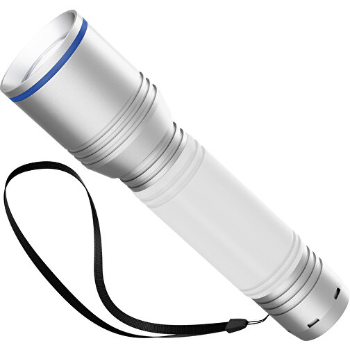 Taschenlampe REEVES MyFLASH 700 , Reeves, silber / weiß / blau, Aluminium, Silikon, 130,00cm x 29,00cm x 38,00cm (Länge x Höhe x Breite), Bild 1