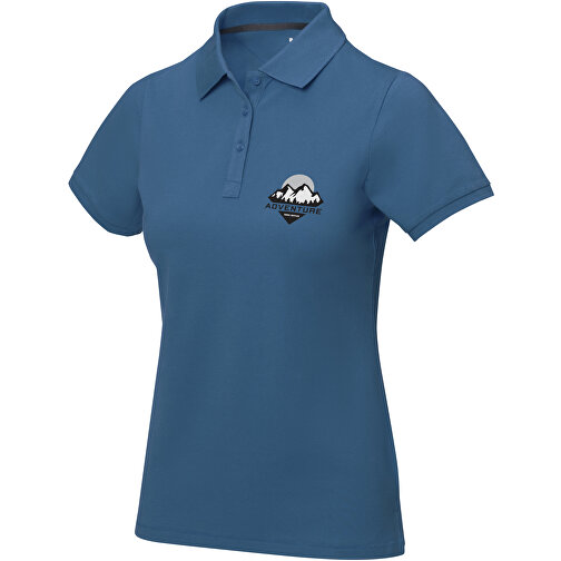 Calgary Poloshirt Für Damen , tech blue, Piqué Strick  Baumwolle, 200 g/m2, L, , Bild 2