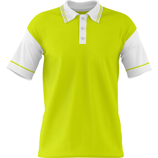 Poloshirt Individuell Gestaltbar , hellgrün / weiß, 200gsm Poly / Cotton Pique, S, 65,00cm x 45,00cm (Höhe x Breite), Bild 1