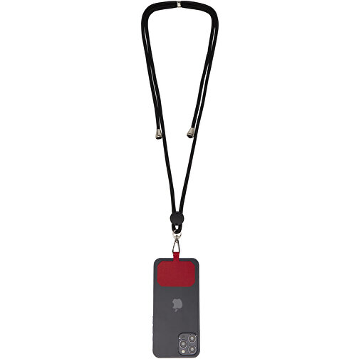 Kubi Smartphone Lanyard , rot, Nylon, ABS Kunststoff, 5,80cm x 0,10cm x 5,30cm (Länge x Höhe x Breite), Bild 6