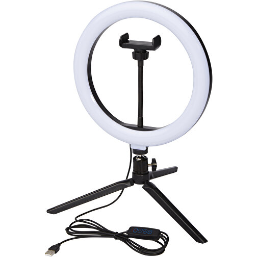 Studio ring light with phone holder and tripod, Imagen 5