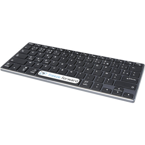 Hybrid Bluetooth Tastatur – AZERTY , schwarz, Aluminium, ABS Kunststoff, 28,20cm x 1,50cm x 11,60cm (Länge x Höhe x Breite), Bild 2