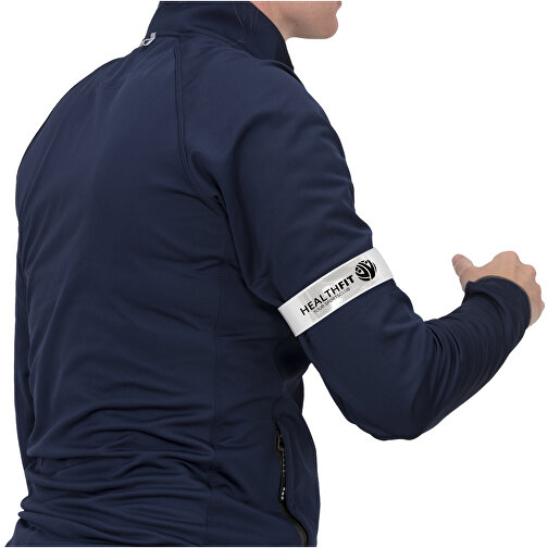 RFX™ Johan 38 Cm Reflektierendes Sicherheits-Schnapparmband , weiß, PVC, 38,00cm x 3,00cm (Länge x Breite), Bild 2