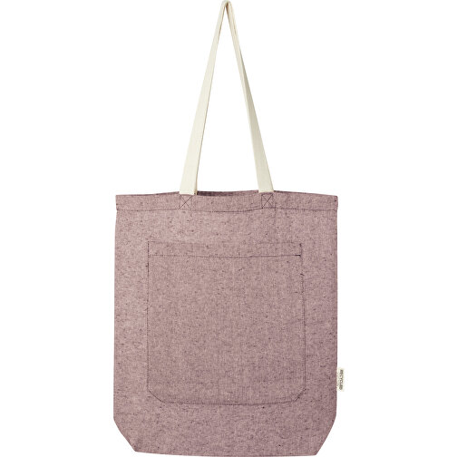 Pheebs 150 g/m² recycled cotton tote bag with front pocket 9L, Imagen 3